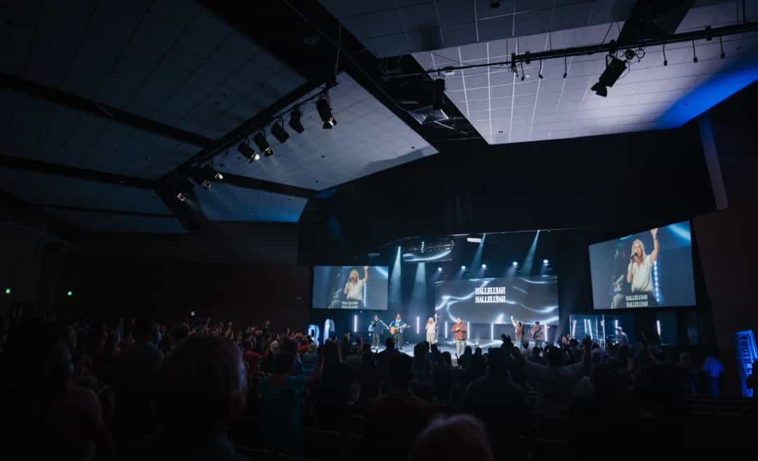 Believer Church auditorium during Sunday service